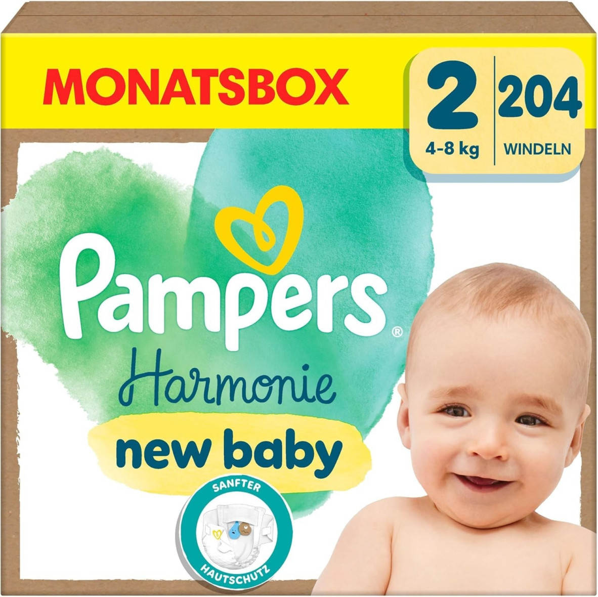 Windeln Harmonie Gr.2 Mini (4-8 kg), Monatsbox, 204 St